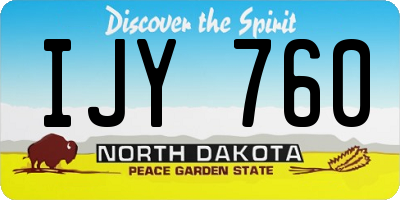 ND license plate IJY760