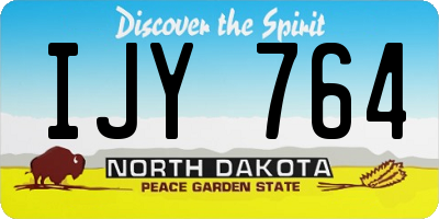 ND license plate IJY764