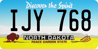 ND license plate IJY768