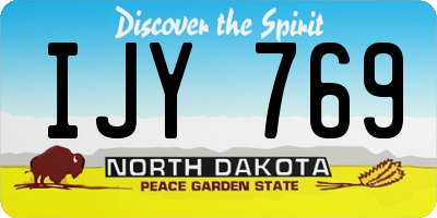 ND license plate IJY769