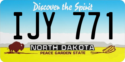 ND license plate IJY771