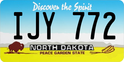 ND license plate IJY772