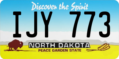 ND license plate IJY773
