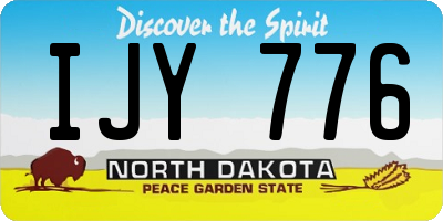 ND license plate IJY776