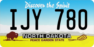 ND license plate IJY780