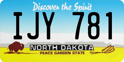 ND license plate IJY781
