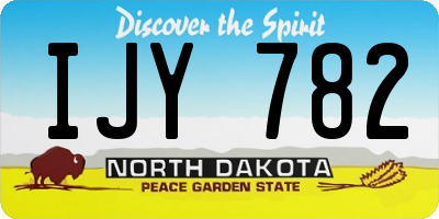 ND license plate IJY782