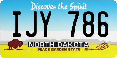 ND license plate IJY786