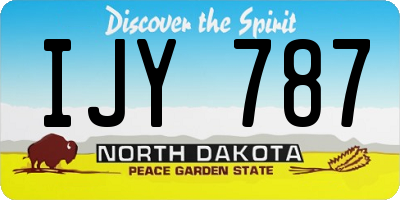 ND license plate IJY787