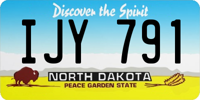 ND license plate IJY791