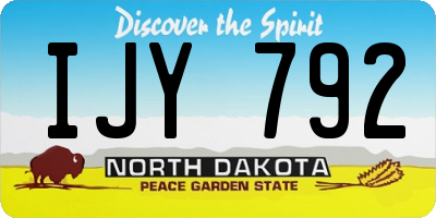 ND license plate IJY792