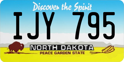 ND license plate IJY795