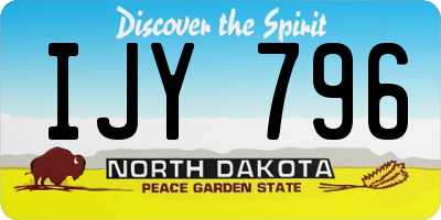 ND license plate IJY796