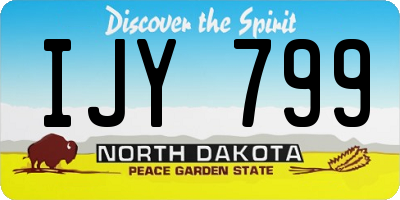 ND license plate IJY799