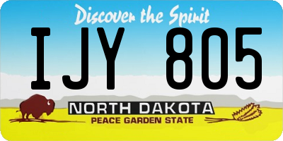 ND license plate IJY805