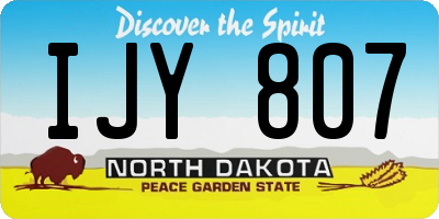 ND license plate IJY807