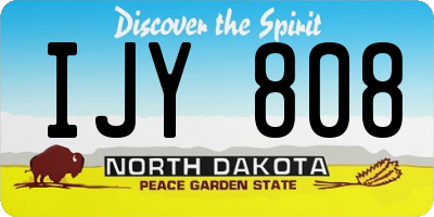ND license plate IJY808