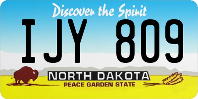 ND license plate IJY809