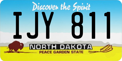 ND license plate IJY811