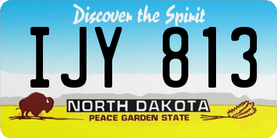 ND license plate IJY813