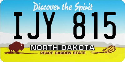 ND license plate IJY815