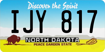 ND license plate IJY817