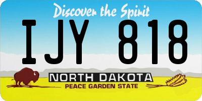 ND license plate IJY818