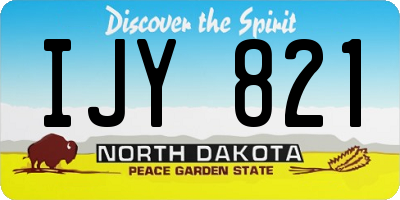 ND license plate IJY821