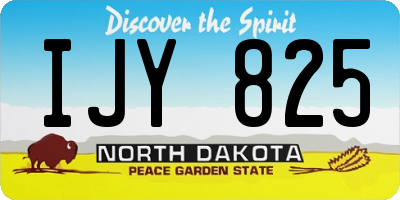 ND license plate IJY825