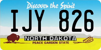 ND license plate IJY826