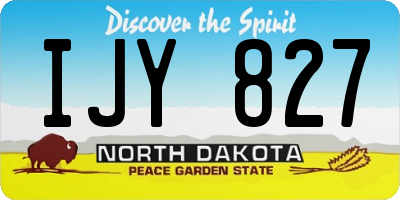 ND license plate IJY827