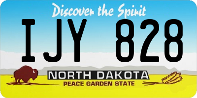 ND license plate IJY828