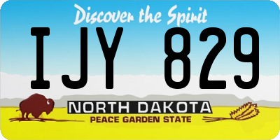 ND license plate IJY829