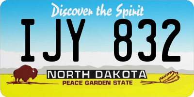 ND license plate IJY832