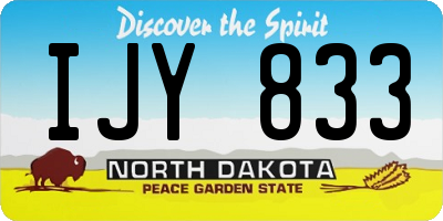 ND license plate IJY833