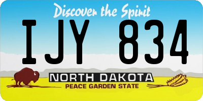 ND license plate IJY834