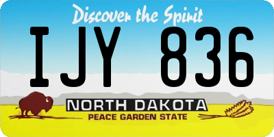 ND license plate IJY836