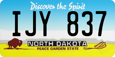 ND license plate IJY837
