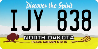 ND license plate IJY838