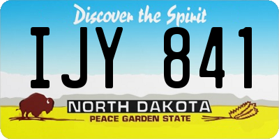 ND license plate IJY841