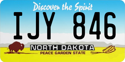 ND license plate IJY846