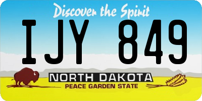 ND license plate IJY849