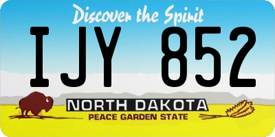 ND license plate IJY852