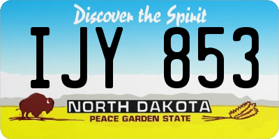 ND license plate IJY853