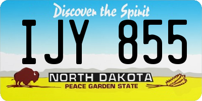ND license plate IJY855