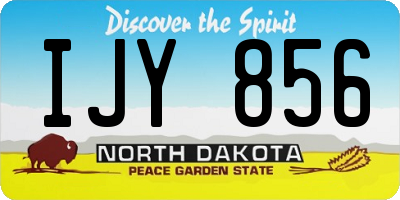 ND license plate IJY856