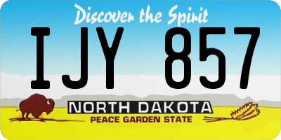 ND license plate IJY857