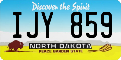ND license plate IJY859
