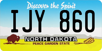 ND license plate IJY860
