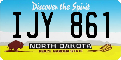 ND license plate IJY861